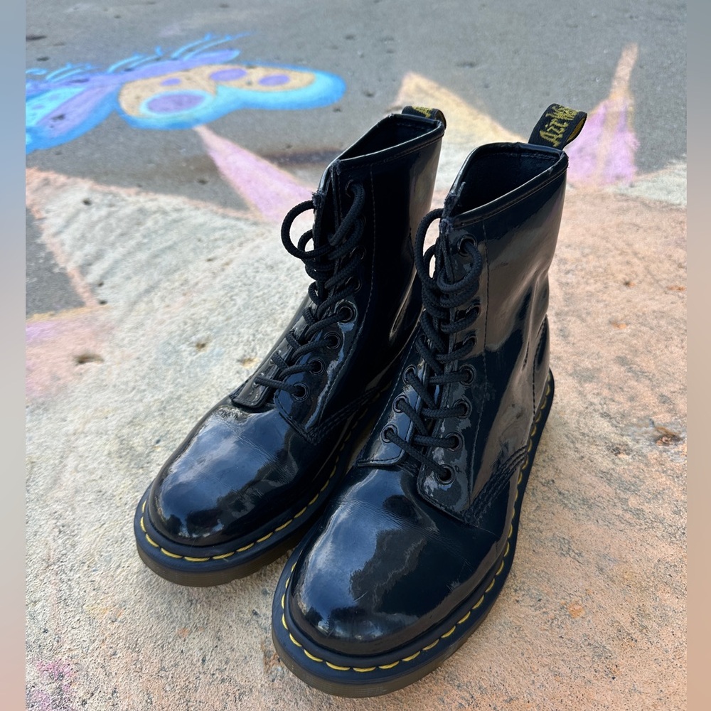 Dr. Martens 1460 Women’s Combat Boot Black Patent Leather
